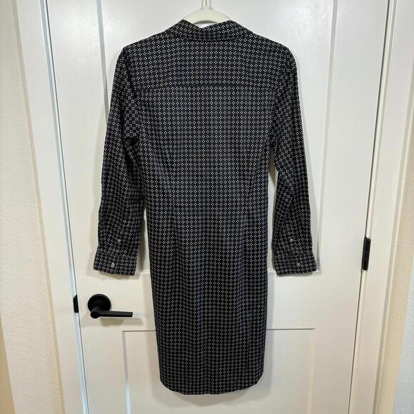 Untuckit Black And Pink Button Down Shirt Dress w/ Tie Sz 8 Preppy Cruise Work - Picture 3 of 7